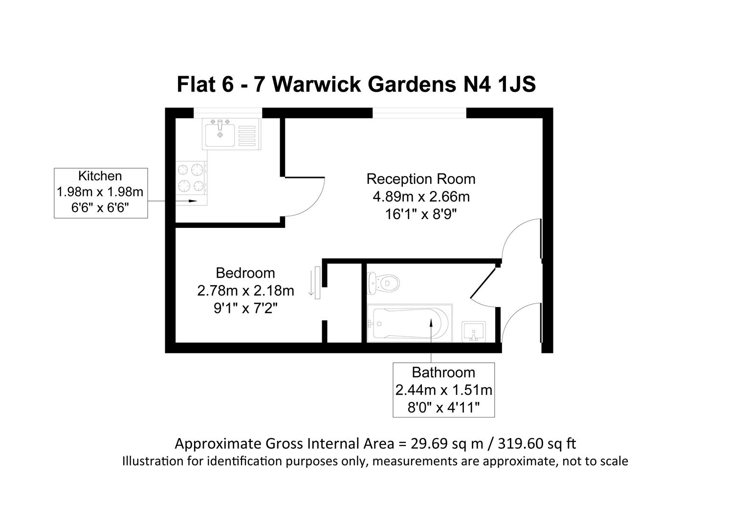 1 bedroom Flat for rent